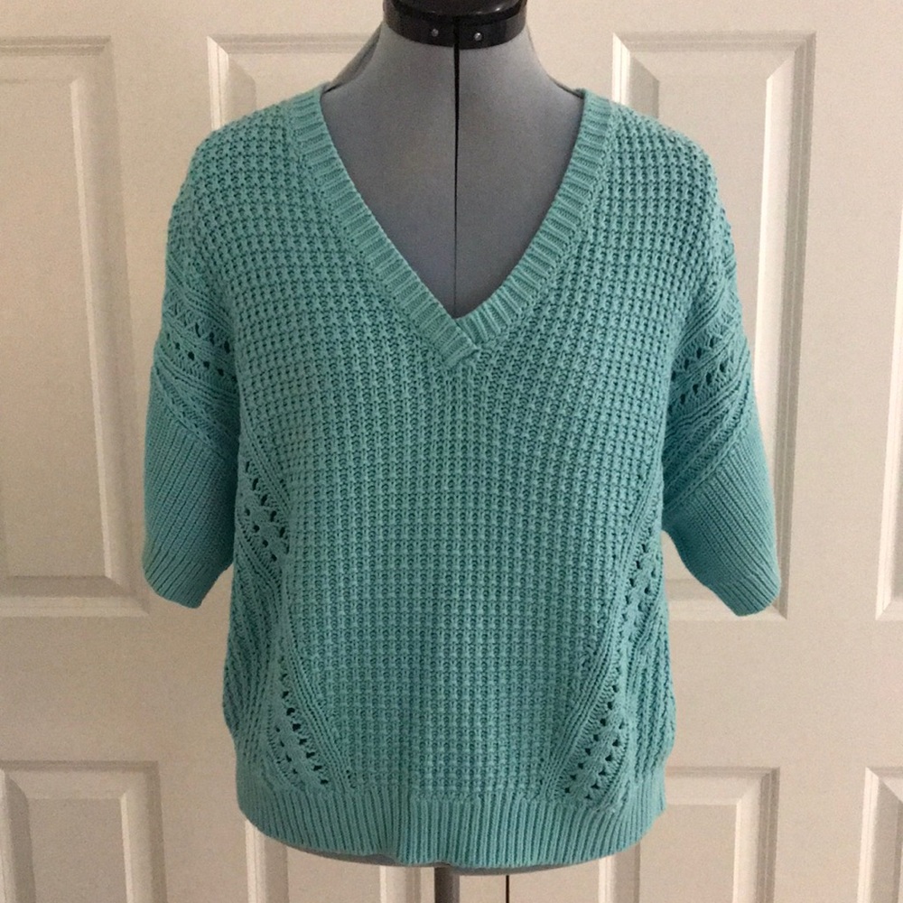 Sundance Women's V-Neck Sweater - Light Teal